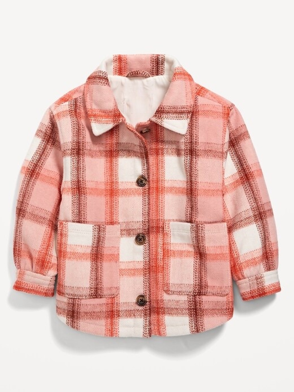 Old navy Soft-Brushed Plaid Shacket for Toddler Girls